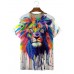 Men's Trendy Lion Print T-Shirt